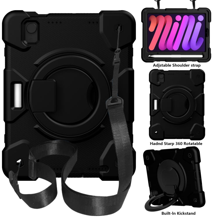 Silicone + PC Full Body Protection Tablet Case With Holder & Strap, For iPad mini 2021, For iPad mini 4 2015/mini 2019