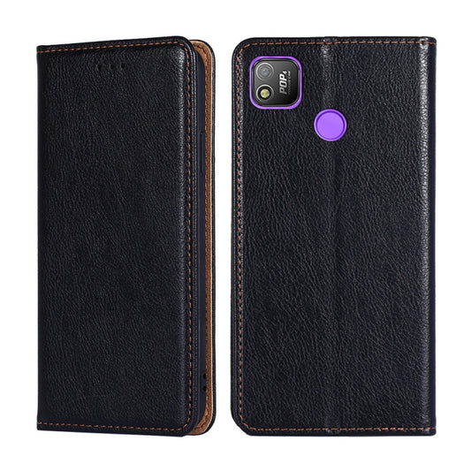 Gloss Oil Solid Color Magnetic Leather Phone Case
