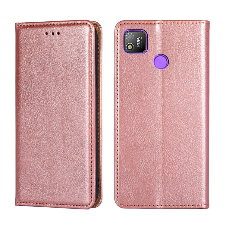 Gloss Oil Solid Color Magnetic Leather Phone Case, For Tecno Phantom X, For Tecno Pop 4, For Tecno Pop 2 / Pop 2 F / Pop 2 Pro, For Tecno Spark 6 GO, For Tecno Spark 7