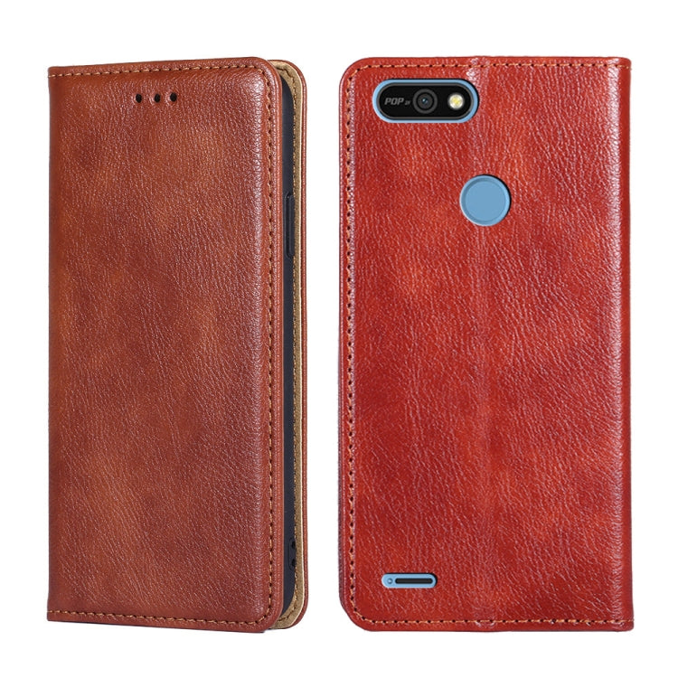 Gloss Oil Solid Color Magnetic Leather Phone Case, For Tecno Phantom X, For Tecno Pop 4, For Tecno Pop 2 / Pop 2 F / Pop 2 Pro, For Tecno Spark 6 GO, For Tecno Spark 7