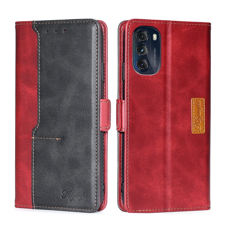 Contrast Color Side Buckle Leather Phone Case, For Motorola Moto G 5G 2022, For Motorola Moto G Power 2022, For Motorola Moto G Pure, For Motorola Moto G42 4G, For Motorola Moto G50