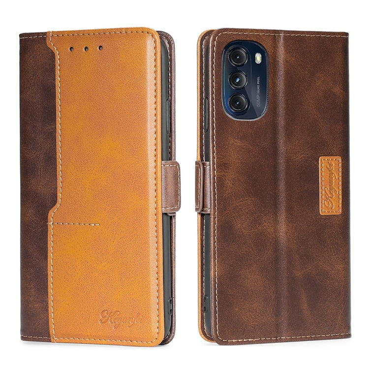 Contrast Color Side Buckle Leather Phone Case, For Motorola Moto G 5G 2022, For Motorola Moto G Power 2022, For Motorola Moto G Pure, For Motorola Moto G42 4G, For Motorola Moto G50