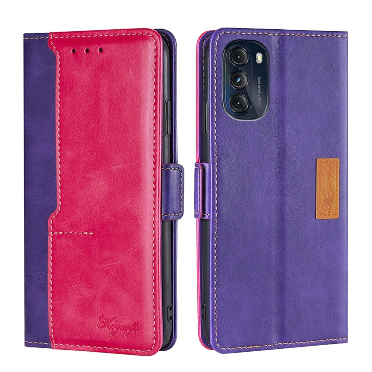 Contrast Color Side Buckle Leather Phone Case, For Motorola Moto G 5G 2022, For Motorola Moto G Power 2022, For Motorola Moto G Pure, For Motorola Moto G42 4G, For Motorola Moto G50