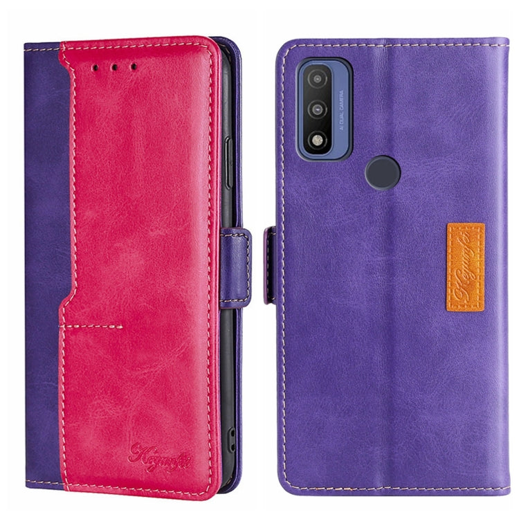 Contrast Color Side Buckle Leather Phone Case, For Motorola Moto G 5G 2022, For Motorola Moto G Power 2022, For Motorola Moto G Pure, For Motorola Moto G42 4G, For Motorola Moto G50