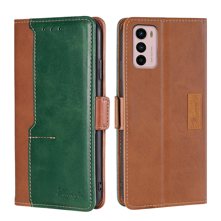 Contrast Color Side Buckle Leather Phone Case, For Motorola Moto G 5G 2022, For Motorola Moto G Power 2022, For Motorola Moto G Pure, For Motorola Moto G42 4G, For Motorola Moto G50