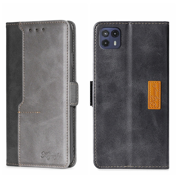 Contrast Color Side Buckle Leather Phone Case, For Motorola Moto G50 5G, For Motorola Moto G52J 5G, For Motorola Moto E20, For Motorola Moto E40, For OPPO Realme C21