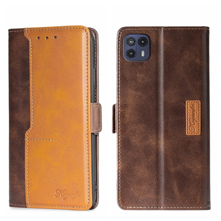 Contrast Color Side Buckle Leather Phone Case, For Motorola Moto G50 5G, For Motorola Moto G52J 5G, For Motorola Moto E20, For Motorola Moto E40, For OPPO Realme C21