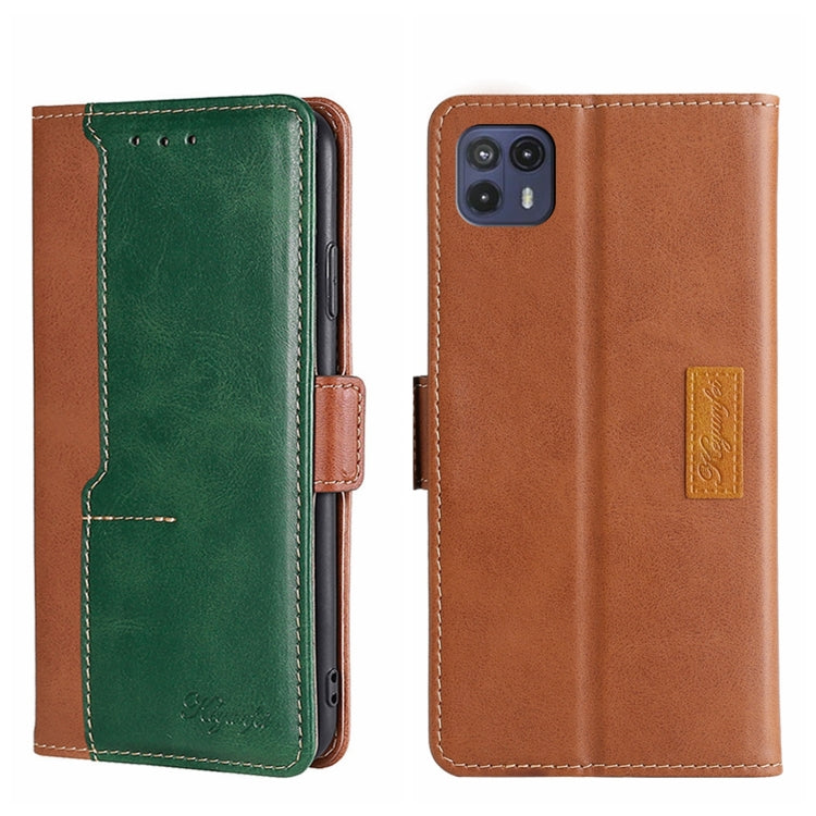 Contrast Color Side Buckle Leather Phone Case, For Motorola Moto G50 5G, For Motorola Moto G52J 5G, For Motorola Moto E20, For Motorola Moto E40, For OPPO Realme C21