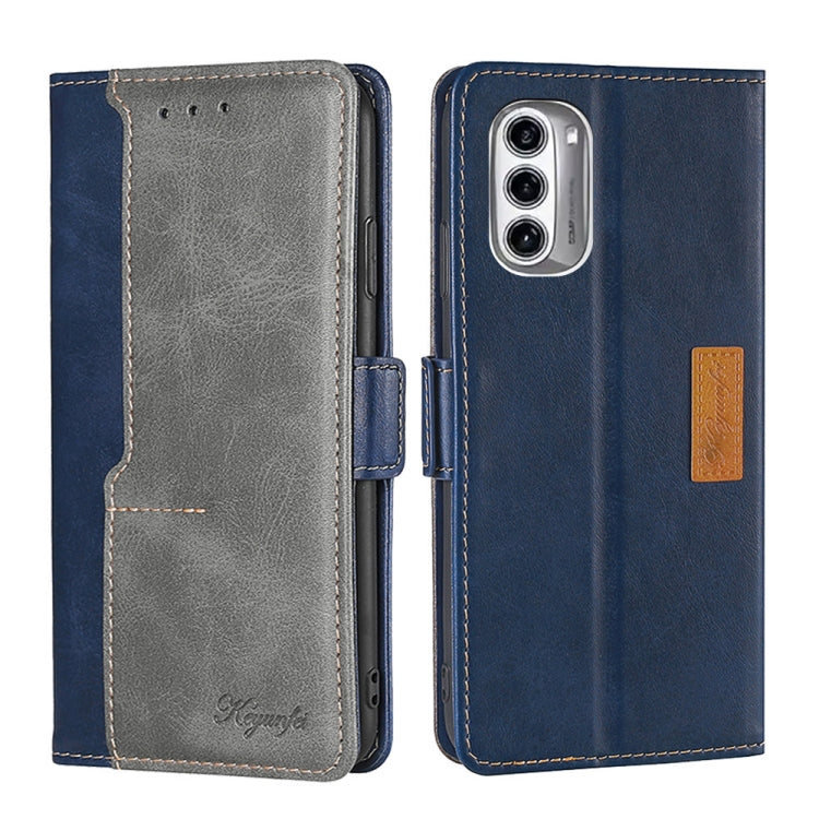 Contrast Color Side Buckle Leather Phone Case