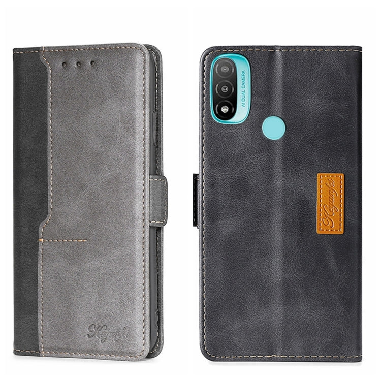 Contrast Color Side Buckle Leather Phone Case