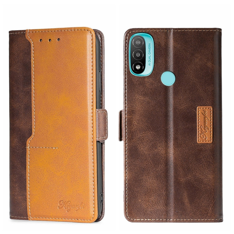 Contrast Color Side Buckle Leather Phone Case