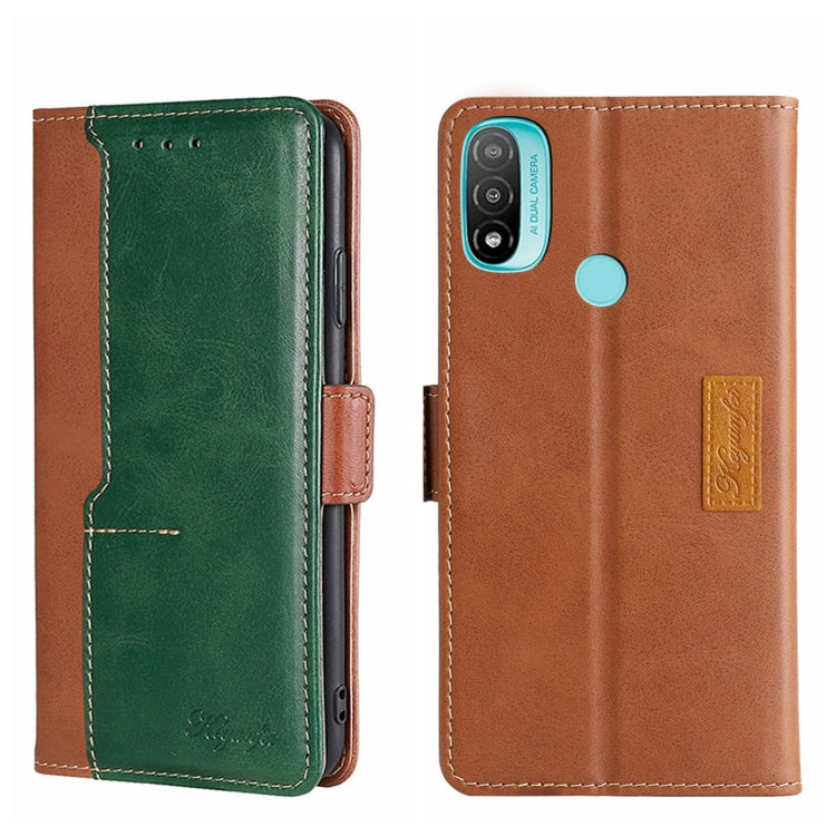 Contrast Color Side Buckle Leather Phone Case, For Motorola Moto G50 5G, For Motorola Moto G52J 5G, For Motorola Moto E20, For Motorola Moto E40, For OPPO Realme C21