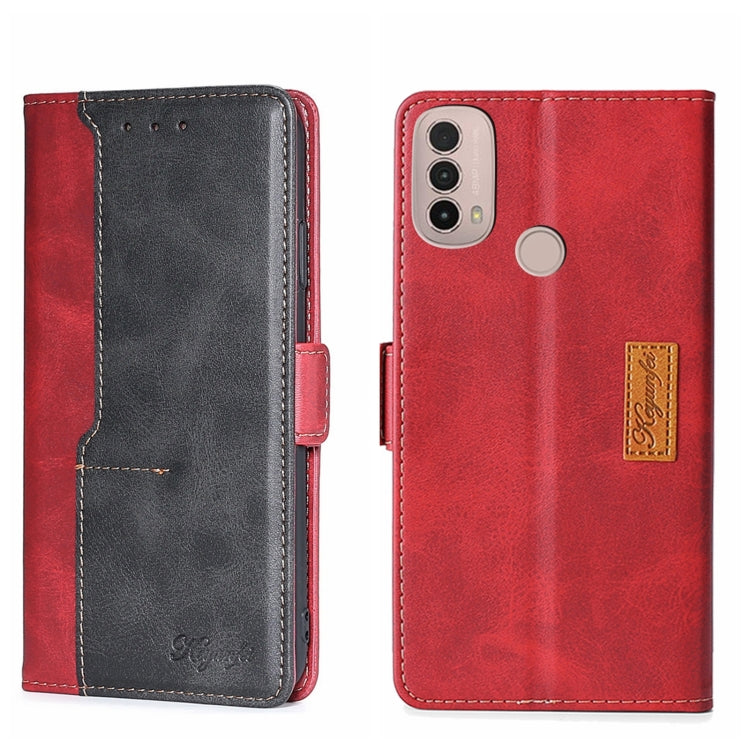 Contrast Color Side Buckle Leather Phone Case