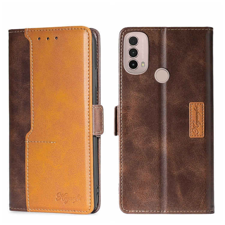 Contrast Color Side Buckle Leather Phone Case, For Motorola Moto G50 5G, For Motorola Moto G52J 5G, For Motorola Moto E20, For Motorola Moto E40, For OPPO Realme C21