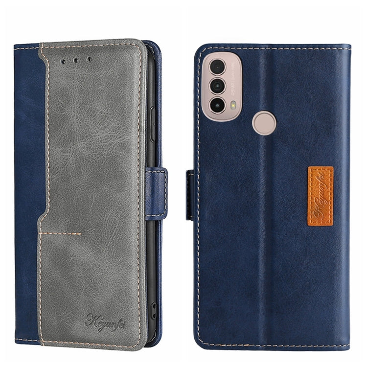 Contrast Color Side Buckle Leather Phone Case