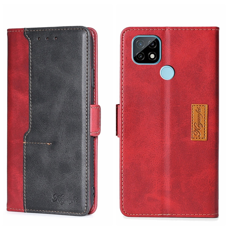 Contrast Color Side Buckle Leather Phone Case, For Motorola Moto G50 5G, For Motorola Moto G52J 5G, For Motorola Moto E20, For Motorola Moto E40, For OPPO Realme C21