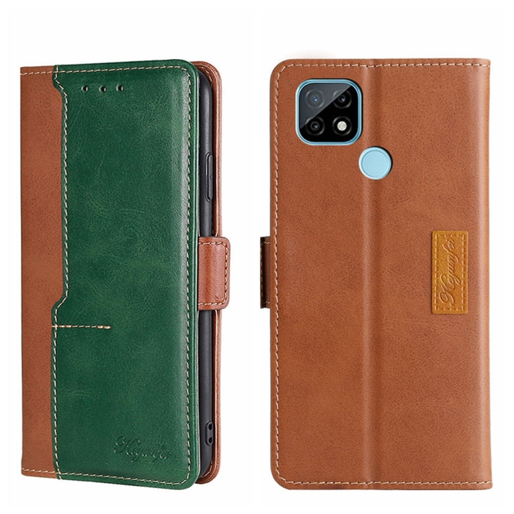 Contrast Color Side Buckle Leather Phone Case, For Motorola Moto G50 5G, For Motorola Moto G52J 5G, For Motorola Moto E20, For Motorola Moto E40, For OPPO Realme C21