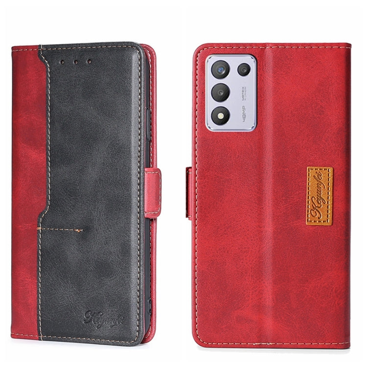 Contrast Color Side Buckle Leather Phone Case, For OPPO K9S/Realme Q3s, For OPPO Reno5 A, For OPPO Reno6 5G, For OPPO Reno6 4G, For OPPO Reno6 Pro 5G