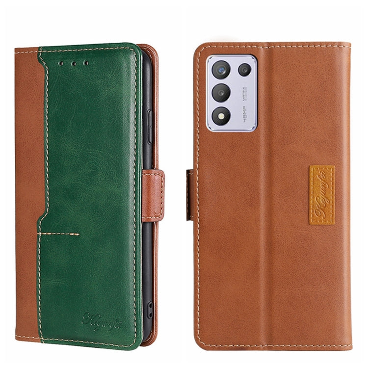 Contrast Color Side Buckle Leather Phone Case, For OPPO K9S/Realme Q3s, For OPPO Reno5 A, For OPPO Reno6 5G, For OPPO Reno6 4G, For OPPO Reno6 Pro 5G