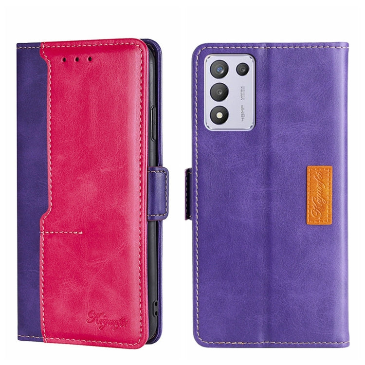 Contrast Color Side Buckle Leather Phone Case, For OPPO K9S/Realme Q3s, For OPPO Reno5 A, For OPPO Reno6 5G, For OPPO Reno6 4G, For OPPO Reno6 Pro 5G