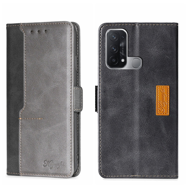 Contrast Color Side Buckle Leather Phone Case, For OPPO K9S/Realme Q3s, For OPPO Reno5 A, For OPPO Reno6 5G, For OPPO Reno6 4G, For OPPO Reno6 Pro 5G