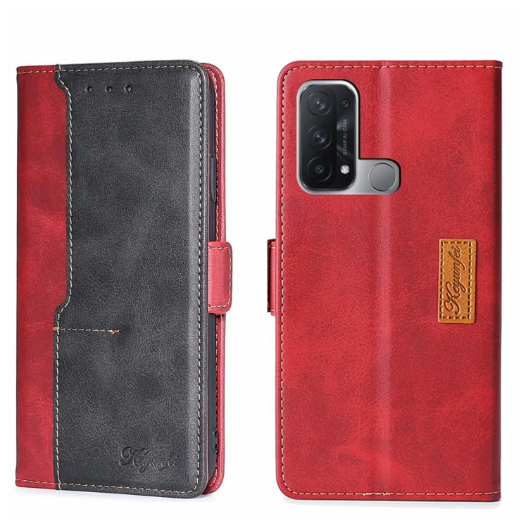 Contrast Color Side Buckle Leather Phone Case, For OPPO K9S/Realme Q3s, For OPPO Reno5 A, For OPPO Reno6 5G, For OPPO Reno6 4G, For OPPO Reno6 Pro 5G