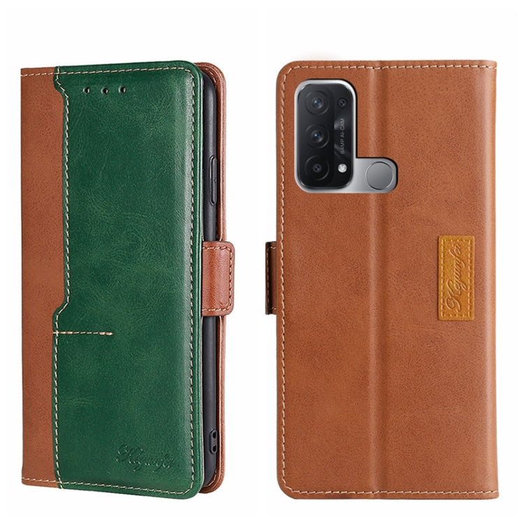 Contrast Color Side Buckle Leather Phone Case, For OPPO K9S/Realme Q3s, For OPPO Reno5 A, For OPPO Reno6 5G, For OPPO Reno6 4G, For OPPO Reno6 Pro 5G