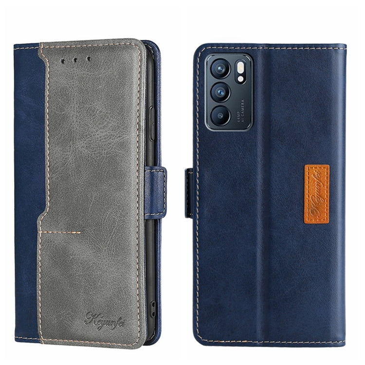 Contrast Color Side Buckle Leather Phone Case, For OPPO K9S/Realme Q3s, For OPPO Reno5 A, For OPPO Reno6 5G, For OPPO Reno6 4G, For OPPO Reno6 Pro 5G