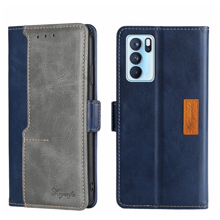 Contrast Color Side Buckle Leather Phone Case, For OPPO K9S/Realme Q3s, For OPPO Reno5 A, For OPPO Reno6 5G, For OPPO Reno6 4G, For OPPO Reno6 Pro 5G