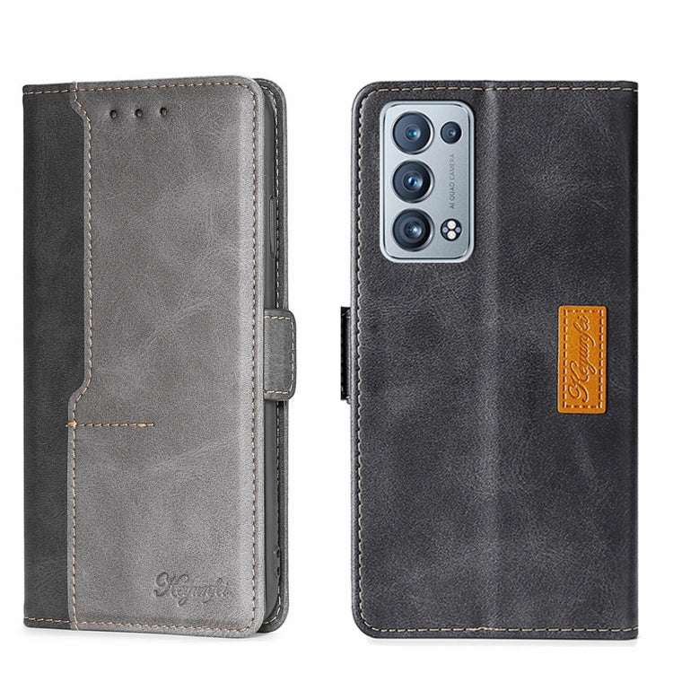 Contrast Color Side Buckle Leather Phone Case, For OPPO Reno6 Pro+ 5G, For OPPO Reno8 5G, For OPPO Reno8 Pro 5G, For OPPO Reno8 Pro+ 5G, For OPPO Realme 8i