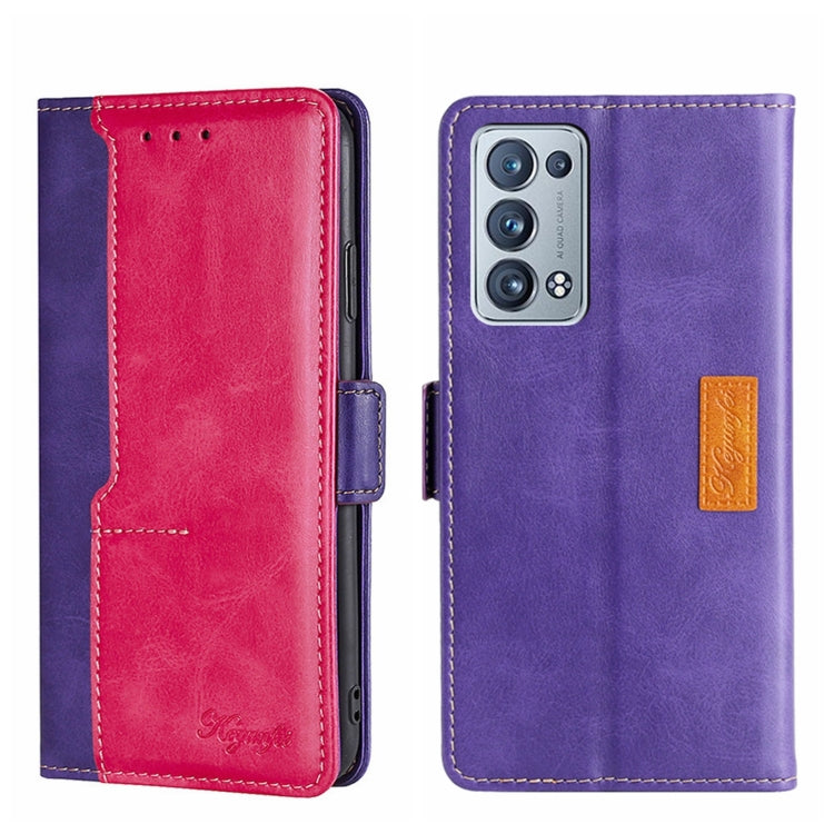 Contrast Color Side Buckle Leather Phone Case, For OPPO Reno6 Pro+ 5G, For OPPO Reno8 5G, For OPPO Reno8 Pro 5G, For OPPO Reno8 Pro+ 5G, For OPPO Realme 8i