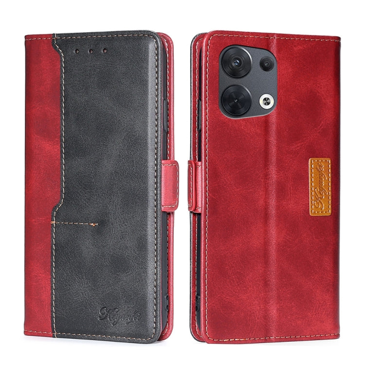 Contrast Color Side Buckle Leather Phone Case, For OPPO Reno6 Pro+ 5G, For OPPO Reno8 5G, For OPPO Reno8 Pro 5G, For OPPO Reno8 Pro+ 5G, For OPPO Realme 8i