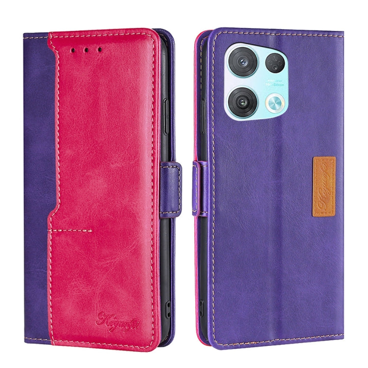 Contrast Color Side Buckle Leather Phone Case, For OPPO Reno6 Pro+ 5G, For OPPO Reno8 5G, For OPPO Reno8 Pro 5G, For OPPO Reno8 Pro+ 5G, For OPPO Realme 8i