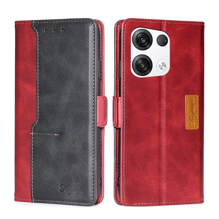 Contrast Color Side Buckle Leather Phone Case, For OPPO Reno6 Pro+ 5G, For OPPO Reno8 5G, For OPPO Reno8 Pro 5G, For OPPO Reno8 Pro+ 5G, For OPPO Realme 8i