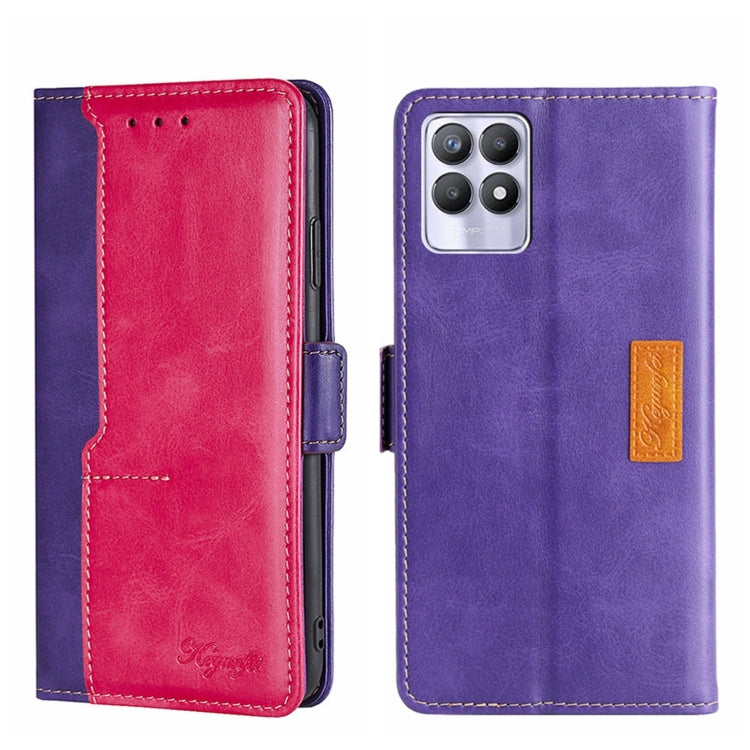 Contrast Color Side Buckle Leather Phone Case, For OPPO Reno6 Pro+ 5G, For OPPO Reno8 5G, For OPPO Reno8 Pro 5G, For OPPO Reno8 Pro+ 5G, For OPPO Realme 8i