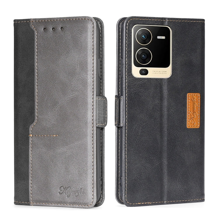 Contrast Color Side Buckle Leather Phone Case, For vivo S15 5G, For vivo S15 Pro 5G, For vivo S15E 5G/T1 Snapdragon 778G, For vivo V21 4G/V21 5G, For vivo X60 Pro Global/X60 Curved Screen