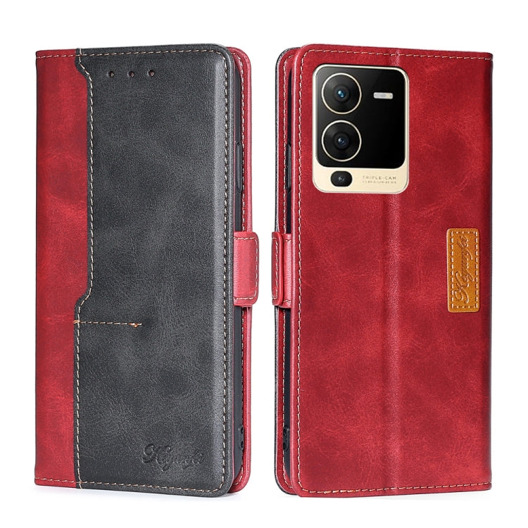 Contrast Color Side Buckle Leather Phone Case, For vivo S15 5G, For vivo S15 Pro 5G, For vivo S15E 5G/T1 Snapdragon 778G, For vivo V21 4G/V21 5G, For vivo X60 Pro Global/X60 Curved Screen