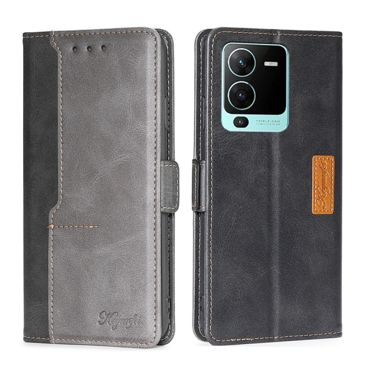 Contrast Color Side Buckle Leather Phone Case, For vivo S15 5G, For vivo S15 Pro 5G, For vivo S15E 5G/T1 Snapdragon 778G, For vivo V21 4G/V21 5G, For vivo X60 Pro Global/X60 Curved Screen