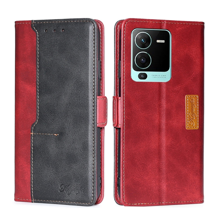 Contrast Color Side Buckle Leather Phone Case, For vivo S15 5G, For vivo S15 Pro 5G, For vivo S15E 5G/T1 Snapdragon 778G, For vivo V21 4G/V21 5G, For vivo X60 Pro Global/X60 Curved Screen