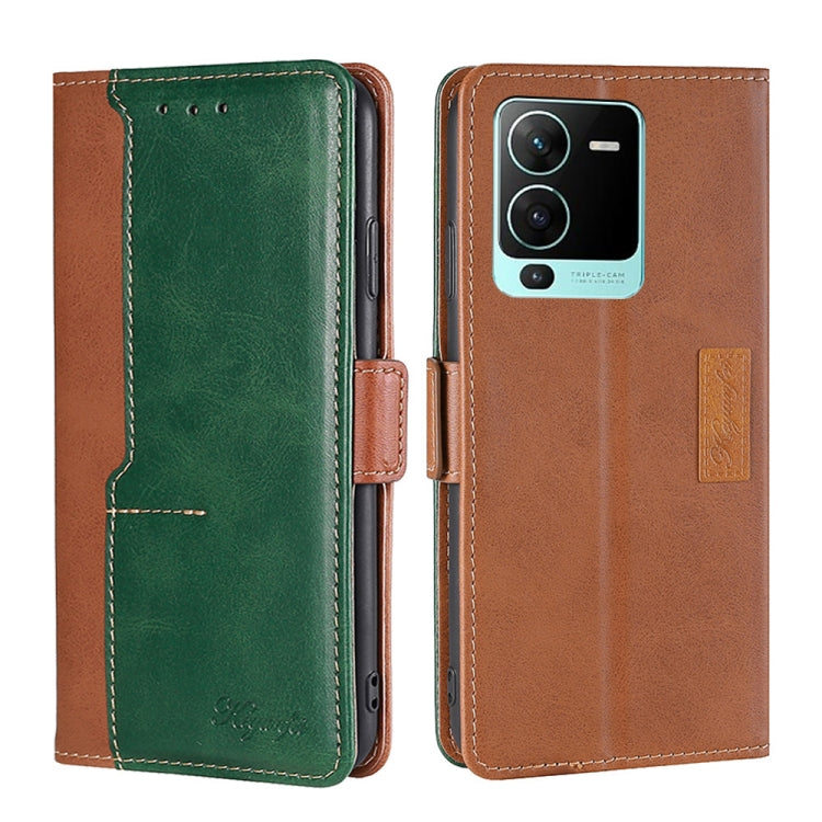 Contrast Color Side Buckle Leather Phone Case, For vivo S15 5G, For vivo S15 Pro 5G, For vivo S15E 5G/T1 Snapdragon 778G, For vivo V21 4G/V21 5G, For vivo X60 Pro Global/X60 Curved Screen