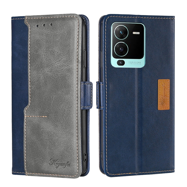 Contrast Color Side Buckle Leather Phone Case, For vivo S15 5G, For vivo S15 Pro 5G, For vivo S15E 5G/T1 Snapdragon 778G, For vivo V21 4G/V21 5G, For vivo X60 Pro Global/X60 Curved Screen