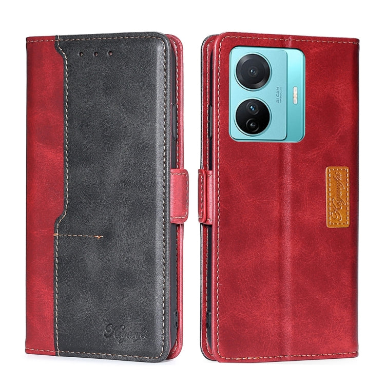 Contrast Color Side Buckle Leather Phone Case, For vivo S15 5G, For vivo S15 Pro 5G, For vivo S15E 5G/T1 Snapdragon 778G, For vivo V21 4G/V21 5G, For vivo X60 Pro Global/X60 Curved Screen