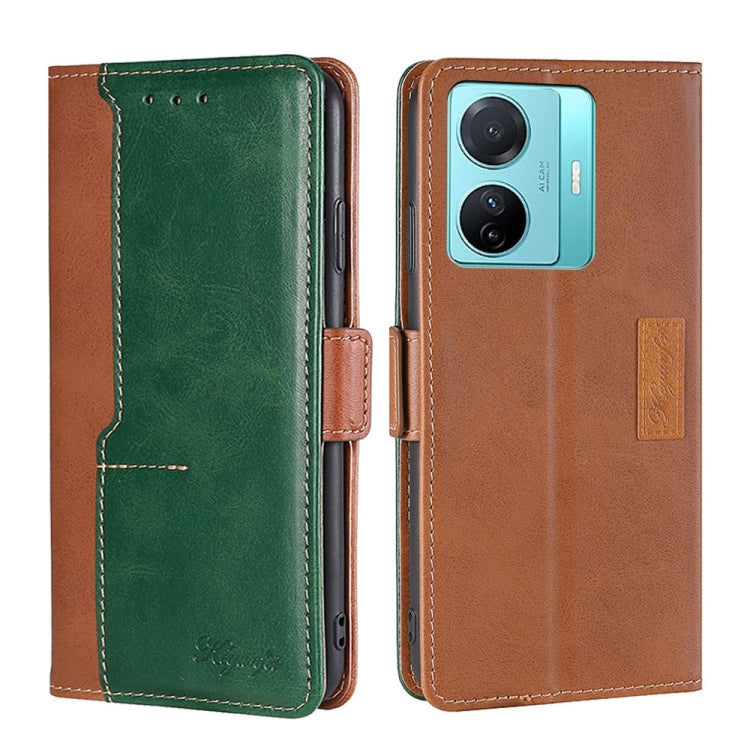 Contrast Color Side Buckle Leather Phone Case, For vivo S15 5G, For vivo S15 Pro 5G, For vivo S15E 5G/T1 Snapdragon 778G, For vivo V21 4G/V21 5G, For vivo X60 Pro Global/X60 Curved Screen