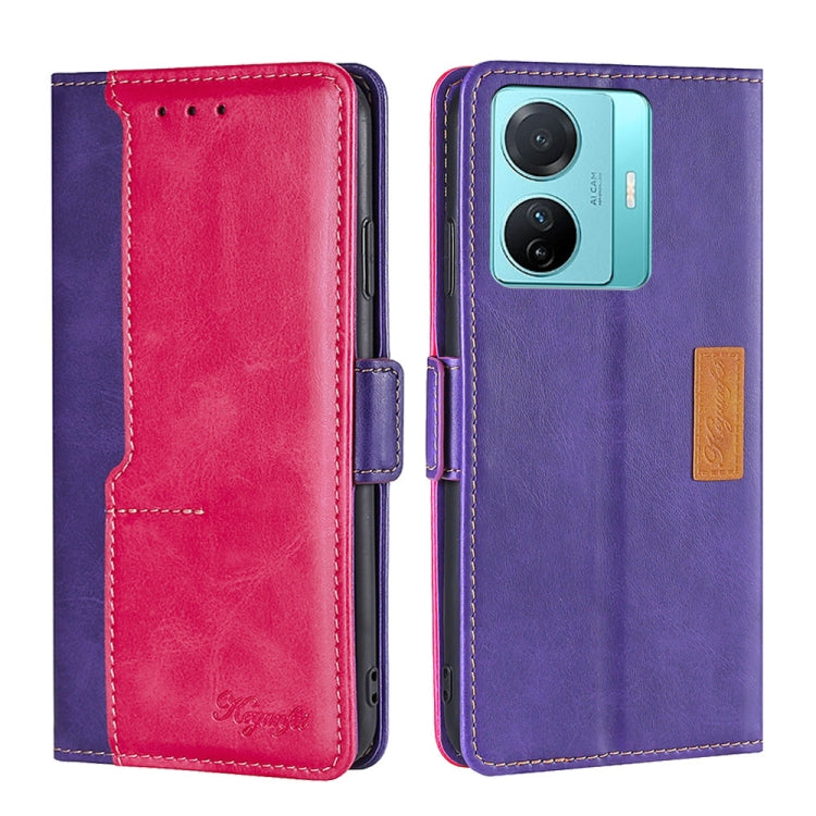 Contrast Color Side Buckle Leather Phone Case, For vivo S15 5G, For vivo S15 Pro 5G, For vivo S15E 5G/T1 Snapdragon 778G, For vivo V21 4G/V21 5G, For vivo X60 Pro Global/X60 Curved Screen