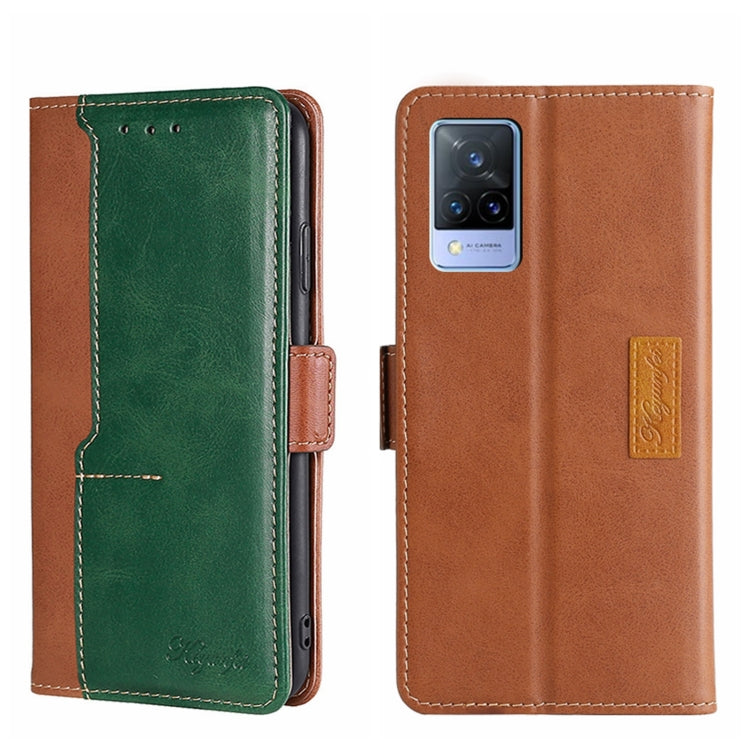 Contrast Color Side Buckle Leather Phone Case, For vivo S15 5G, For vivo S15 Pro 5G, For vivo S15E 5G/T1 Snapdragon 778G, For vivo V21 4G/V21 5G, For vivo X60 Pro Global/X60 Curved Screen