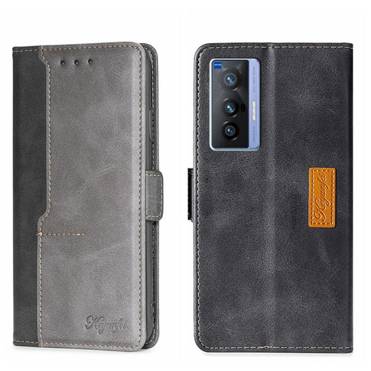 Contrast Color Side Buckle Leather Phone Case, For vivo X70, For vivo X70 Pro, For vivo X70 Pro+, For vivo Y15S Global, For vivo Y21/Y21S/Y33S