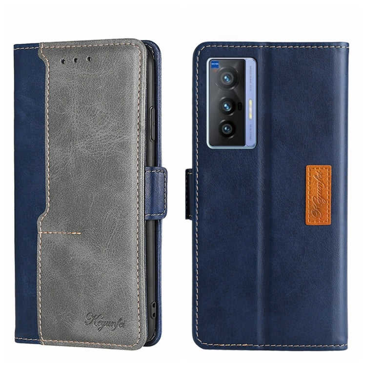 Contrast Color Side Buckle Leather Phone Case, For vivo X70, For vivo X70 Pro, For vivo X70 Pro+, For vivo Y15S Global, For vivo Y21/Y21S/Y33S