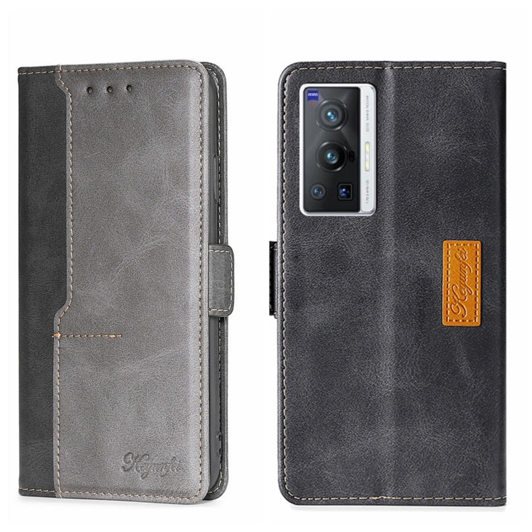 Contrast Color Side Buckle Leather Phone Case, For vivo X70, For vivo X70 Pro, For vivo X70 Pro+, For vivo Y15S Global, For vivo Y21/Y21S/Y33S