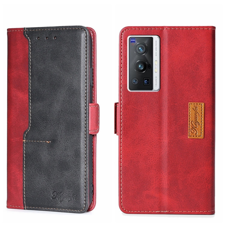 Contrast Color Side Buckle Leather Phone Case, For vivo X70, For vivo X70 Pro, For vivo X70 Pro+, For vivo Y15S Global, For vivo Y21/Y21S/Y33S