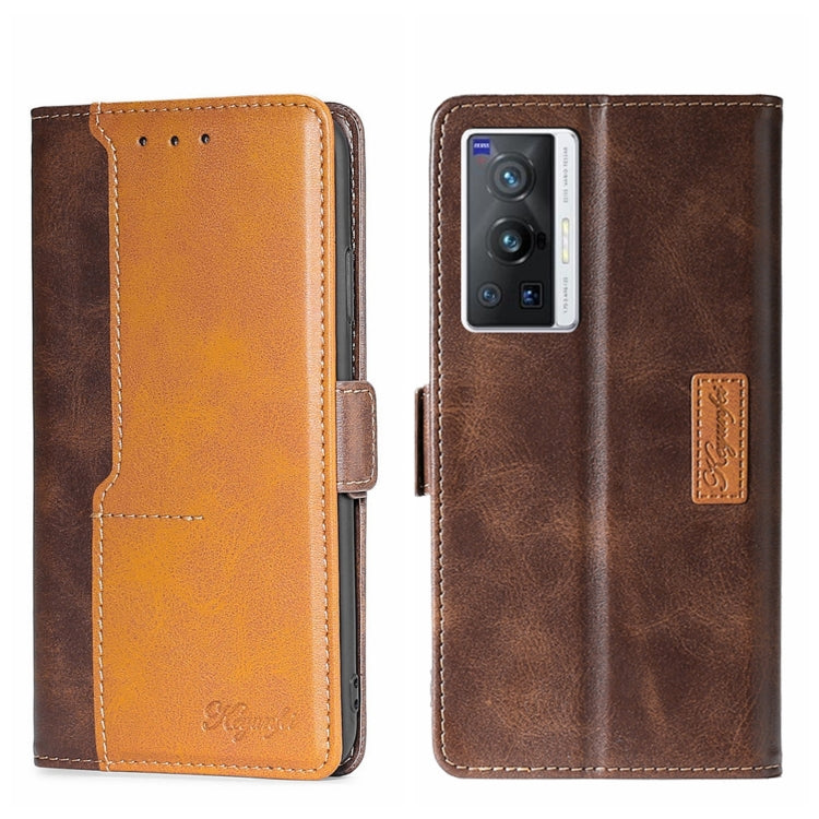 Contrast Color Side Buckle Leather Phone Case, For vivo X70, For vivo X70 Pro, For vivo X70 Pro+, For vivo Y15S Global, For vivo Y21/Y21S/Y33S